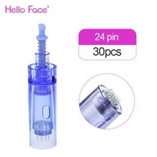 오토 MTS 기계 니들 롤러 닥터펜 A1 Needles 30PCS 총검 카트리지 드래그 나노 펜 팁 9 12 36 핀 마이크로 Ultima 닥터 얼티마 용 112621, 30 개 24 pin