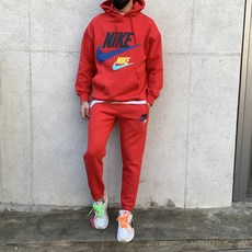 컬러 언발로고 더블 트레이닝 셋업 (2color)