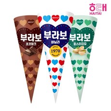 [쇼핑엔티] 해태 부라보콘 24개/아이스크림 모음, 바닐라8개+초코청크8개+피스타치오8개, 24개