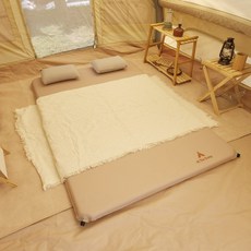앳더캠프 캠핑 자충 에어매트 매트리스 텐트 이너 자동충전, 더블매트(높이3cm)