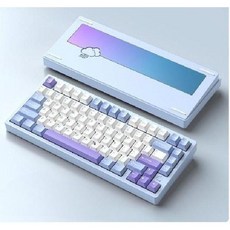 WOB 레이니75 키보드 스노우문블루 상옵 크림축+7000mAh(축 업그레이드 버전)