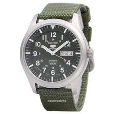 SEIKO 5 Military 오토메틱 Sports Japan Made SNZG09 SNZG09J1 SNZG09J 남성용 시계 - 수심계