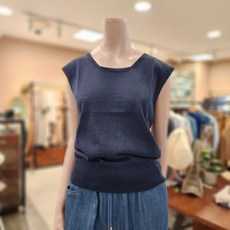 BCBG G 린넨 TOP 니트 _ B4C7G911 55 [NAVY] - 비시비지블라우스