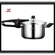 신이SH 더블샵 리빙몰 독일SSGP 식품급 SUS304 스테인레스 고압력냄비 스텐압력솥, 3L(1-2인용), 1개