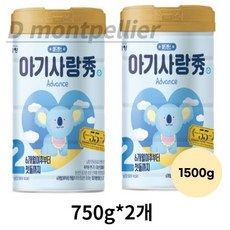 아기사랑수 더 퍼스트 어드밴스 분유 2단계, 1500g, 2개