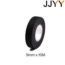 JJYY 폭 내열성 접착 천 원단 테이프 자동차 케이블 하네스 와이어링 직조 전기, [02] 9mm x 10M, 1개