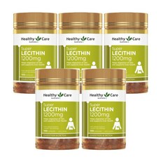 호주 헬시케어 레시틴 1200mg 100캡슐 5통, 100정, 5개