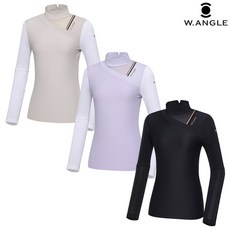 [와이드앵글] WWM22215 여성 WL W.ICE 조직감 메쉬 하이넥 티셔츠