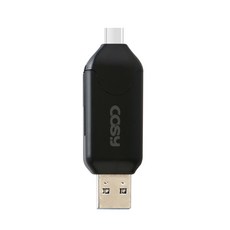코시 타입C 모던 USB3.0 OTG 카드리더기, CR2013C, 블랙, 1개