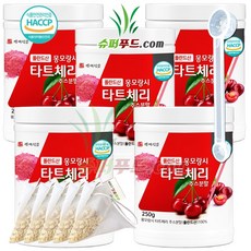 몽모랑시 타트체리 100% 식약처 인증 안토시아닌 멜라토닌 퀘르세틴 시아니딘 피오니딘 캠프페롤 이소람네틴 비타민 12종 몽모랑시타트체리 주스분말 + 슈퍼푸드.com 연자육 티백