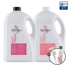[애경] [비밀혜택]케라시스 샤이닝 데미지 대용량 샴푸/린스 4000ml+펌프+샴푸 180 선택:샴푸, 4세트