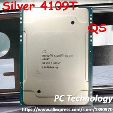 CPU 배송 코어 4109T 제온 LGA3647 인텔 70W 11M 오리지널 무료 QS Silver4109T 프로세서 캐시 8 실버 2.00GHz