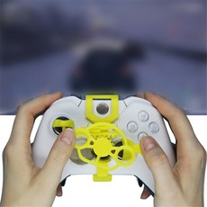 레이싱 게임 미니 스티어링 3D 프린팅 휠 Xbox One X S Elite용 보조 컨트롤러 게임 조이스틱 시뮬레이터 게임패드, 1개, 2.YELLOW