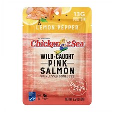 Chicken of the Sea 치킨 오브 더 씨 라이트 튜나 참치 인 워터 레몬 페퍼 2.5oz(70g) 12팩, 12개, 70g