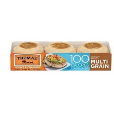 토마스 라이트 멀티 그레인 잉글리쉬 머핀 6개입 Thomas' Light Multi Grain English Muffins 6ct 12oz, 1개, 340g