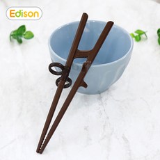 에디슨 성인용 연습 교정 젓가락 / 국내생산 약국용 오른손용, 브라운, 1개