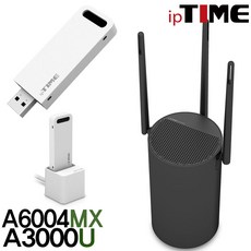IPTIME A6004MX BLACK 기가비트 와이파이 유무선 공유기, A6004MX 블랙 + A3000U