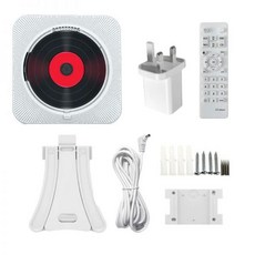 cd플레이어 턴테이블 스피커 호환 연결 기능을 갖춘 플레이어 자동차 가정용 휴대용 원격 USB H8WD 포함, H8WD8NB1000113-C-W