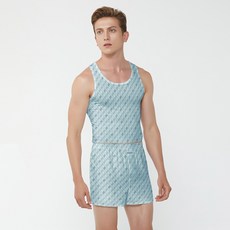 남성면사각트렁크팬티런닝셋트