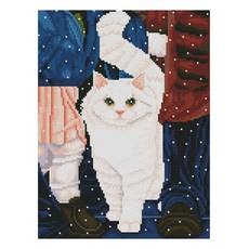 고양이보석십자수