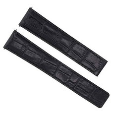 BREITLING 전개 잠금 장치 20/18 Black 1C 용 20MM 가죽 시계 용 스트랩 밴?