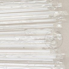 미주니상점 개별포장 둥근 일회용빨대 커피용품, 6mm x 21cm, 1개