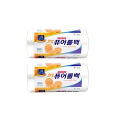 허밍 퓨어 위생롤백 소형 17x25cm 500매, 소(S), 500개, 2개
