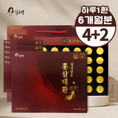 프리미엄 6년근 홍삼환 김소형원방 홍삼 김소영 정성담은 홍삼환 발효홍삼 대환 홍삼정 분말 환, 6개, 30회분