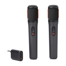 JBL PartyBox Wireless Mic 2개 세트/2.4 GHz 무선 방식 디지털/단일 지향성 다이나믹 마이크/유효 거리 최대 30 m/블랙 JBLPBWIRELESSMIC