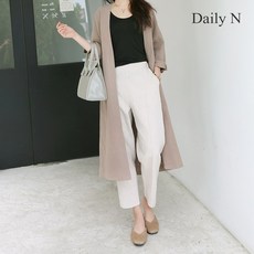 데일리앤 바이 여성 여름 루즈핏 린넨 롱 자켓
