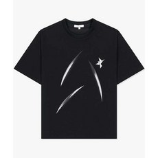 리버클래시 24SS 온라인단독 LKM42306블랙 TRI LINE 아트웍 반팔 티셔츠