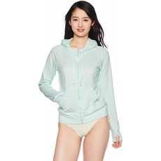 [미요시 수영복 낙원] 러쉬 파커 【Coral veil】 UPF50 + 매직 빠휘 발수 가공 러쉬 파커 여성 그린 일본