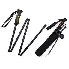 웨이딩 스태프 WADING STAFF H140 쏘가리 계류낚시, 블랙