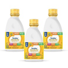 Similac NeoSure Premature Infant Formula 씨밀락 네오슈어 옵티그로 유아 분유, 946ml, 3개