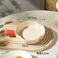 피자 그라탕 법랑그릇 오븐용트레이 양귀띠 법랑트레이 북유럽 더블베이킹 구이 레드과일 가정, 1개