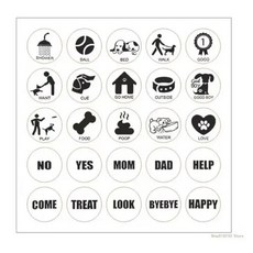 QX2E 통신 훈련 음성 선물 개 버튼 녹음, Transparent sticker, 1) Transparent sticker, 1개