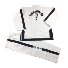 주짓수도복 유도복 패치 SINOBUDO 태권도 흰색 자수 표준 ITF 유니폼 강사 유니폼 남성 태권도 유니폼 정장 강사 유니폼