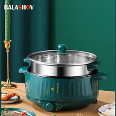 BALASHOV 다기능 눌러 붙지 않는 요리 냄비 빠른 가열 1.7L, 더블 그린