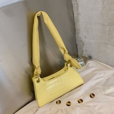 프랑스 겨드랑이 밀크티 컬러 악어 패턴 새로운 유행 레드 틈새 복고풍 바게트 가방