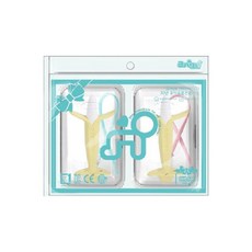앙쥬 브러쉬2종세트 (바나나+바나나)-집게2p+케이스2P, 혼합색상