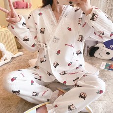 산욕기룩 여름 계절 얇은 타입 순면 코튼 산후 봄가을 치구 4입원함 3달5