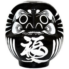 開運彩繪達摩 12cm im067, 黑色