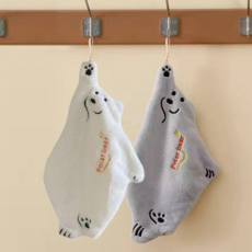 메리라라 북극곰 극세사 핸드타올, 화이트2+그레이2, 4개
