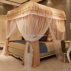 북유럽커튼침대캐노피모기장커튼사각공주풍