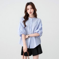 블라우스 리스트 여름 셔츠 여성 7부 여성