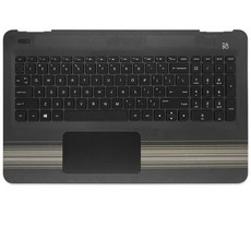 HP Pavilion 15-AU 15-AW 15-AL TPN-Q172 Q175 노트북 손목 받침대 상단 케이스/하단 기본 커버 키보드 백라이트 포함, [05] Gold No Backlight