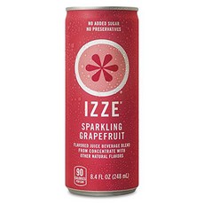 IZZE Sparkling Juice Grapefruit 8.4 oz Can IZZE 스파클링 주스 자몽 238.1g 캔, nullp