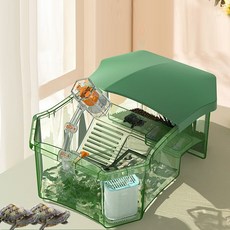 친환경 우주선 거북이 오두막 거북이 디럭스 둥지를 구디 백으로 꾸미다, 그린, 1개