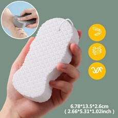 슈퍼 소프트 섬유 바디 스크럽 목욕 스폰지 각질 제거 브러시, 2.White, 1개