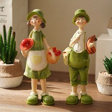 농부 인형 조각 정원 꾸미기 마당 야외 소품 장식 공예품 셀러리픽, 대형 세트 셀러리픽